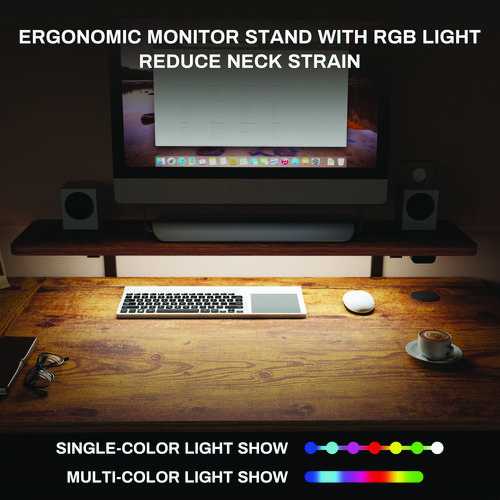 L-Shaped Standing Desk with Keyboard Tray, Right Desk, 61.25" x 43.25" x 34.38" to 52.88", Rustic Brown/Black