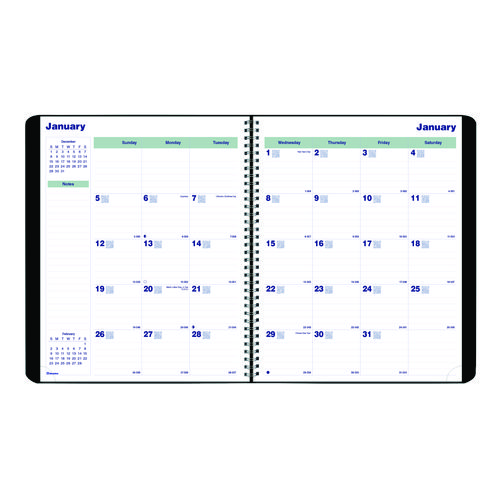 Plan and Link Monthly Planner, 11" x 9.06", Black Cover, 16-Months: Sept 2024 to Dec 2025