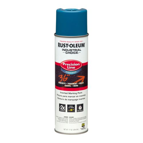 Rust-Oleum® Industrial Choice Precision Line Marking Paint, Fluorescent Green, 17 oz Aerosol Can, 12/Carton