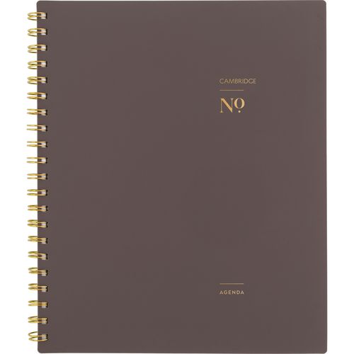 Workstyle Weekly/Monthly Planner, 11 x 9.38, Brown/Gold Cover, 12-Month (Jan to Dec): 2025