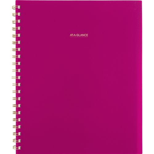 Harmony Weekly/Monthly Poly Planner, Weekly: Vertical Format, 11 x 9.38, Purple/Gold Cover, 13-Month (Jan to Jan): 2025-2026