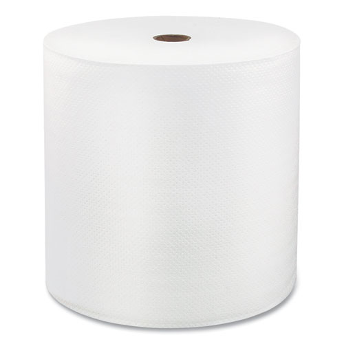 Hard Wound Roll Towel. 1-Ply, 7” x 700 ft, White, 6 Rolls/Carton