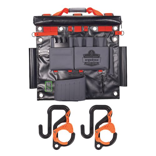 Image of Arsenal 5711 Bucket Truck Tool Board, Locking Aerial Bucket Hooks Kit, 8-Compartments, 24 x 22, Gray, Ships in 1-3 Bus Days