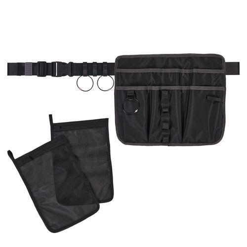 Image of Arsenal 5715 Cleaning Apron Pouch with Pockets, 10 Compartments, 11 x 13.5, Nylon, Black, Ships in 1-3 Business Days