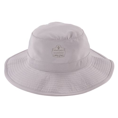 Chill-Its 8939 Cooling Bucket Hat, Polyester/Spandex, One Size Fits Most, Gray, Ships in 1-3 Business Days