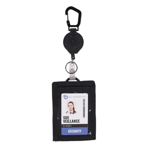 Squids 3391 ID/Badge Reel, Extends 32", Black