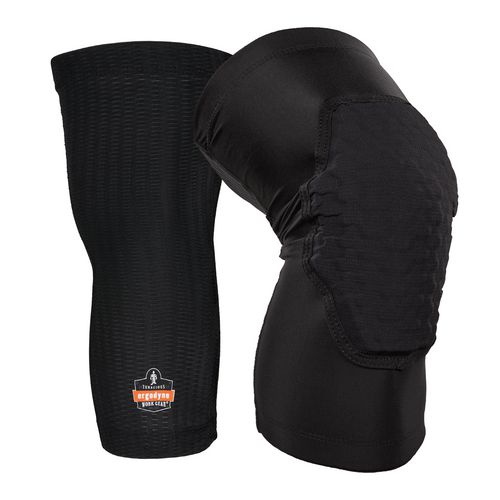 ergodyne® Proflex 525 Lightweight Padded Knee Sleeves, Slip-On, Small/Medium, Black, Pair, Ships in 1-3 Business Days