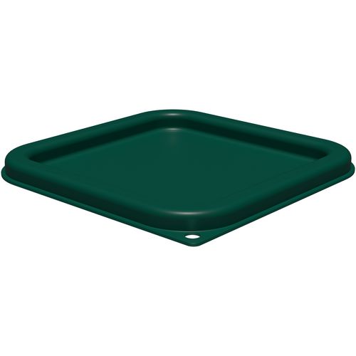 Squares Food Storage Container Lid, 7.31 x 7.31 x 0.63, Forest Green, Plastic