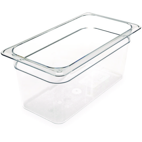 Image of StorPlus Polycarbonate Food Pan, 5.7 qt, 6.88 x 12.75 x 6, Clear, Plastic