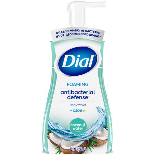 Dial® Antibacterial Foaming Hand Wash, Coconut Water, 10 oz, 8/Carton