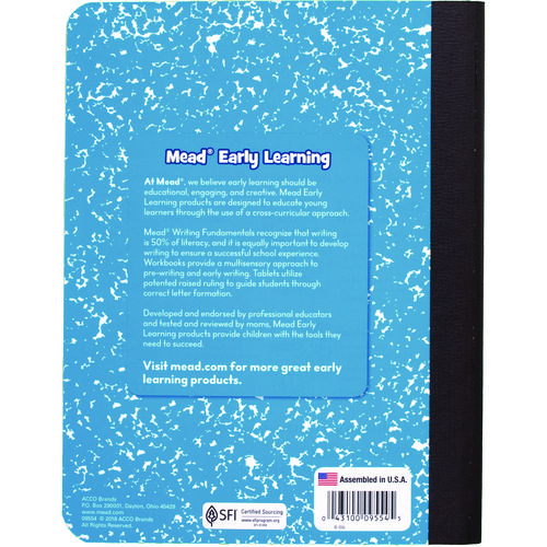 Primary Journal Half Page Ruled, Blue Marble Cover, Primary Rule, (100) 9.75 x 7.5 Sheets