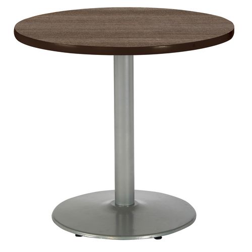 Pedestal Table with Four Coral Kool Series Chairs, Round, 36" Dia x 29h, Studio Teak