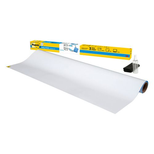 Easy Erase Permanent Marker Whiteboard Surface, Laminate Film, 96" x 48", White