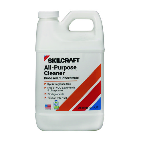 7930016872546, SKILCRAFT All-Purpose Cleaner Biobased Concentrate, 0.5 gal Bottle, 6/Pack
