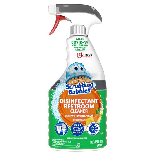 Disinfectant Restroom Cleaner, Fresh Scent, 32 oz Spray Bottle, 8/Carton