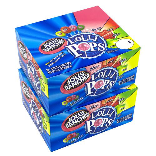 Lollipops Assortment, Assorted Flavors, 0.6 oz Individually Wrapped, 50/Box, 2 Boxes/Carton, Ships in 1-3 Business Days