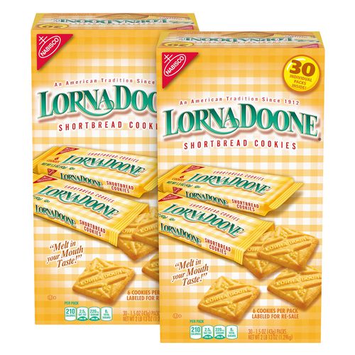 Image of Lorna Doone Shortbread Cookies, 1.5 oz Packet, 30/Box, 2 Boxes/Carton, Delivered in 1-3 Business Days