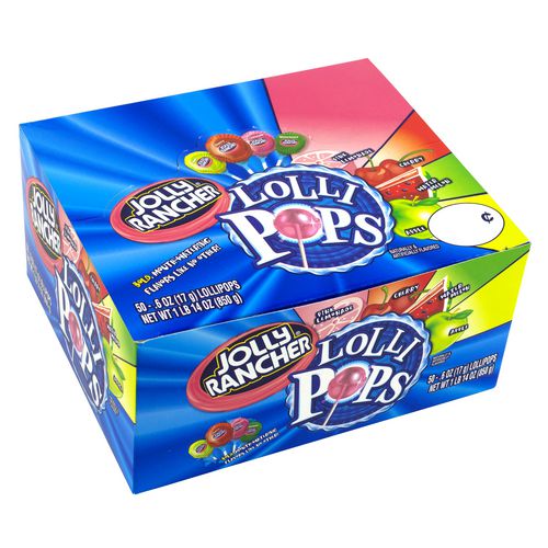 Lollipops Assortment, Assorted Flavors, 0.6 oz Individually Wrapped, 50/Box, 2 Boxes/Carton