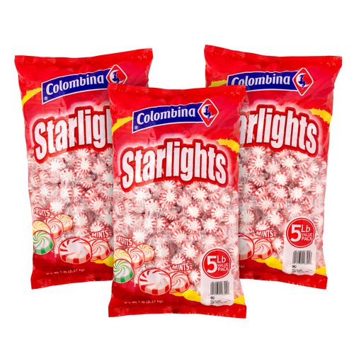 Peppermint Starlight Mints, 5 lb Bag, 3/Carton, Ships in 1-3 Business Days