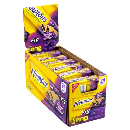 Fig Newtons, 2 oz Pack, 2 Cookies/Pack, 24 Packs/Box, 4 Boxes/Carton