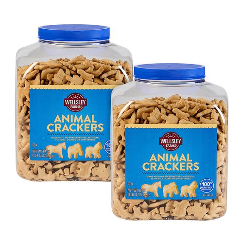 Image of Animal Crackers, 62 oz Tub, 2/Carton, Ships in 1-3 Business Days
