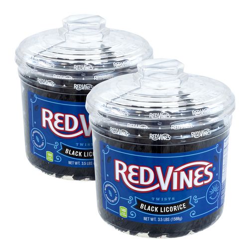 Image of Black Licorice Twists, 3.5 lb Jar, 2/Carton, Ships in 1-3 Business Days