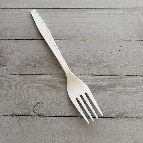 Heavyweight Polypropylene Cutlery, Fork, 7.09", Plastic, White, 1,000/Carton