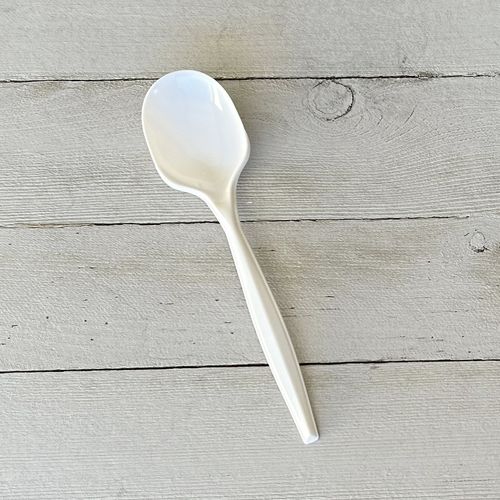 Mediumweight Wrapped Polystyrene Cutlery, Teaspoon, White, 1,000/Carton