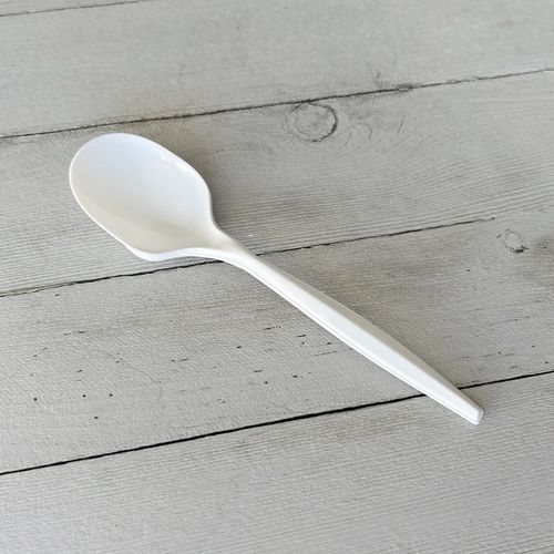 Mediumweight Wrapped Polystyrene Cutlery, Teaspoon, White, 1,000/Carton