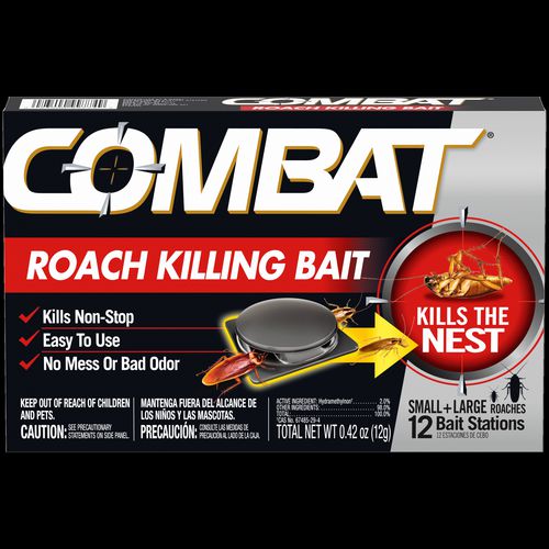 Combat® Roach Bait Insecticide, 0.49 oz Bait, 8/Pack, 12 Packs/Carton