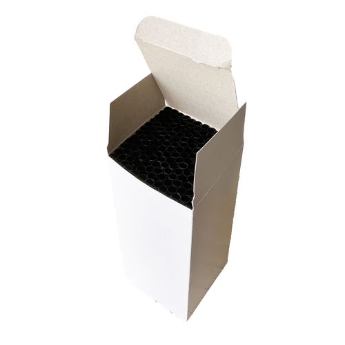 Wrapped Giant Straws, 7.75", Polypropylene, Black, 7,200/Carton