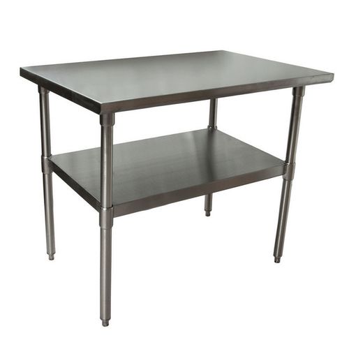 Stainless Steel Flat Top Work Tables, 48w x 30d x 36h, Silver, 2/Pallet, Ships in 4-6 Business Days