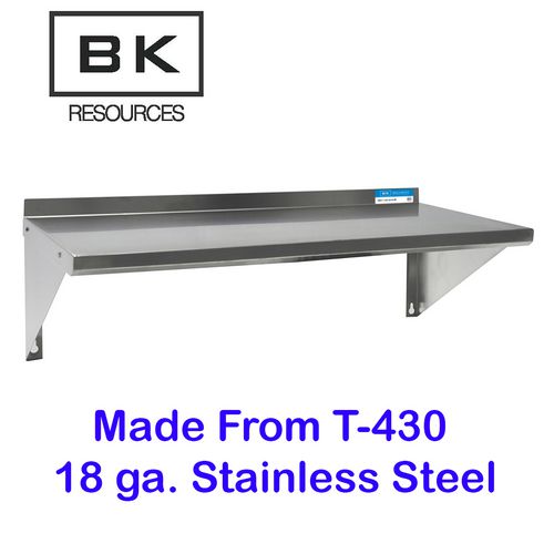 Stainless Steel Economy Overshelf, 60w x 12d x 8h, Stainless Steel, Silver, 2/Pallet