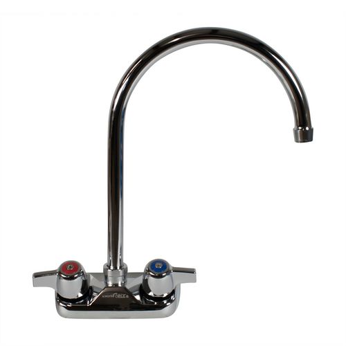 WorkForce Standard Duty Faucet, 12.38" Height/8" Reach, Chrome-Plated Brass