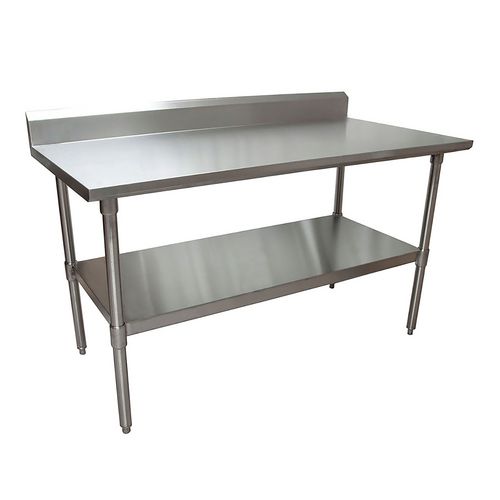 Stainless Steel 5" Riser Top Tables, 60w x 30d x 39.75h, Silver, 2/Pallet, Ships in 4-6 Business Days