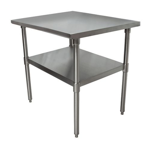 Image of Stainless Steel Flat Top Work Tables, 24w x 24d x 36h, Silver, 2/Pallet, Ships in 4-6 Business Days