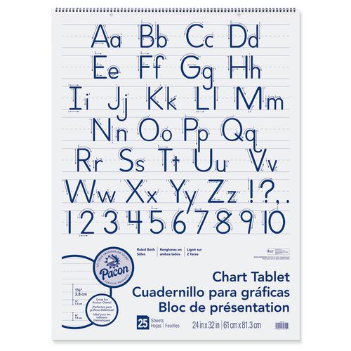 Image of Chart Tablets, Presentation Format (1.5" Rule), 24 x 32, White, 25 Sheets, 12/Carton