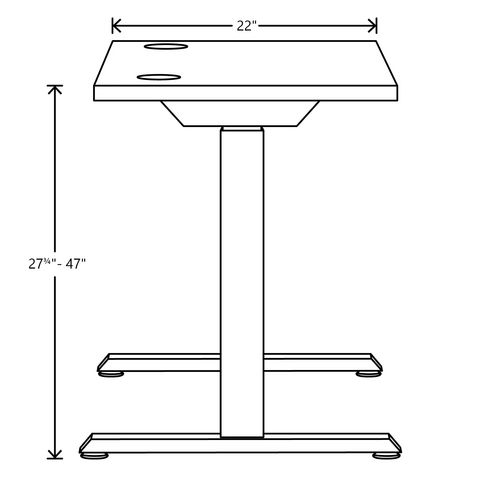 Coordinate Height Adjustable Desk Bundle 2-Stage, 58" x 22" x 27.75" to 47", Florence Walnut\Black