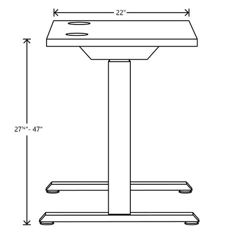 Coordinate Height Adjustable Desk Bundle 2-Stage, 46" x 22" x 27.75" to 47", Florence Walnut/Designer White