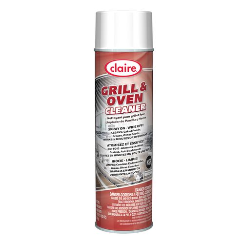 Claire® Grill and Oven Cleaner, 18 oz Aerosol Spray, 12/Carton