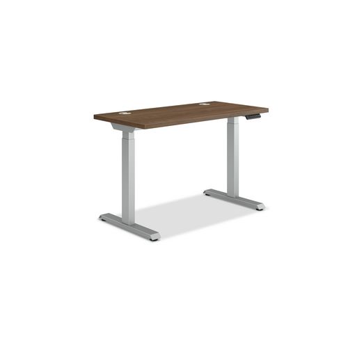 Coordinate Height Adjustable Desk Bundle 2-Stage, 46" x 22" x 27.75" to 47", Pinnacle\Silver, Ships in 7-10 Business Days