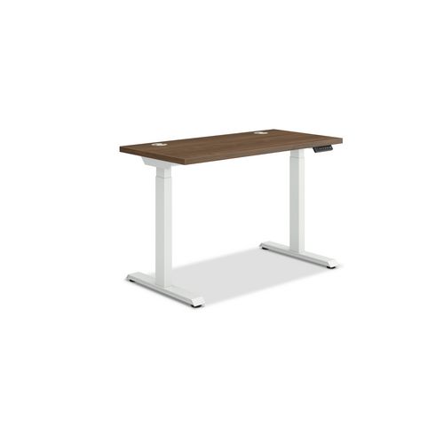 Image of Coordinate Height Adjustable Desk Bundle 2-Stage, 46" x 22" x 27.75" to 47", Pinnacle\Designer White, Ships in 7-10 Bus Days