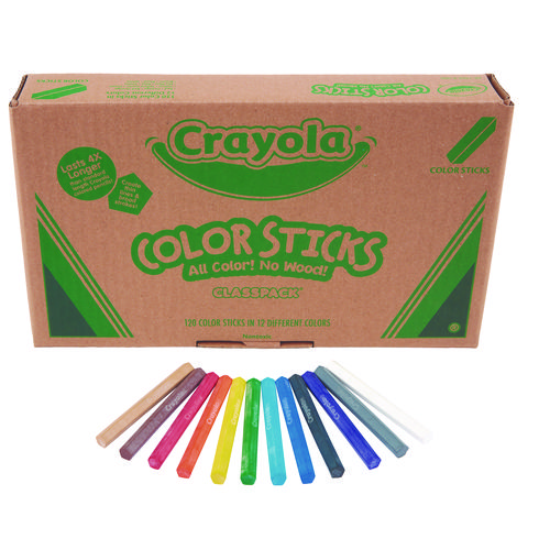 Color Sticks Classpack Set, Assorted Lead and Barrel Colors, 120/Pack