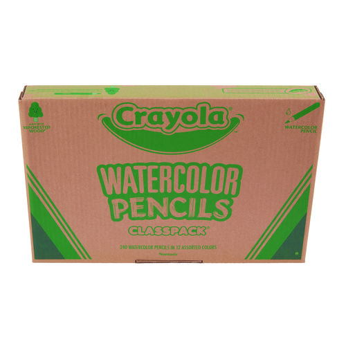 Watercolor Pencil Classpack, 3.3 mm, Assorted Lead and Barrel Colors, 240/Pack