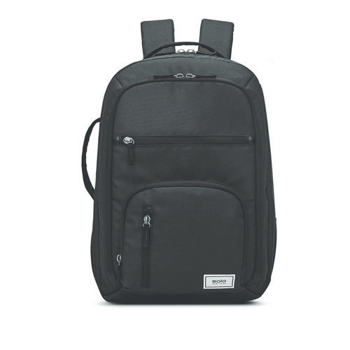 Grand Travel Recycled TSA Backpack, Fits Devices Up to 17.3", 12.25 x 6.5 x 18.63, Dark Gray