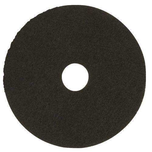 Low-Speed Stripper Floor Pad 7200, 15" Diameter, Black, 5/Carton