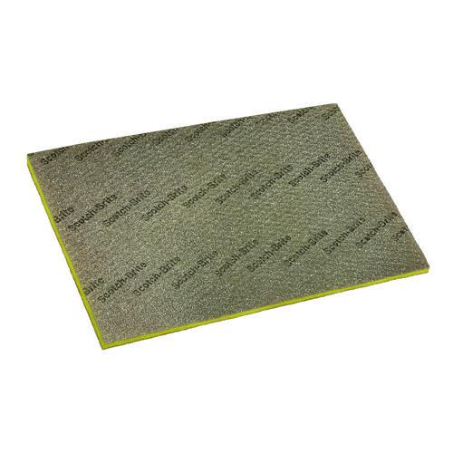 Clean and Shine Pad, 28 x 14, Brown/Yellow, 5/Carton