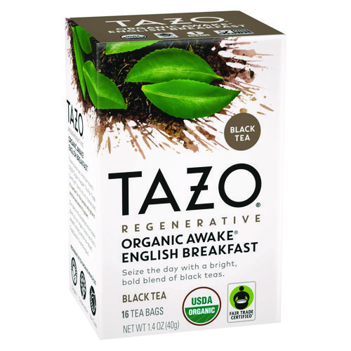 Image of Tea Bags, Organic Awake English Breakfast, 16/Box, 6 Boxes/Carton