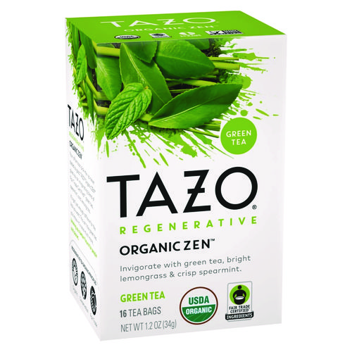 Image of Tea Bags, Organic Zen, 16/Box, 6 Boxes/Carton