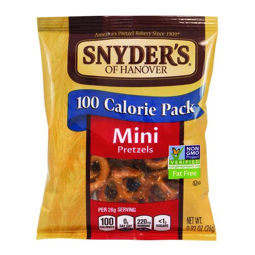 Mini Pretzels. 0.92 oz Pack, 36 Packs/Box, 2 Boxes/Carton